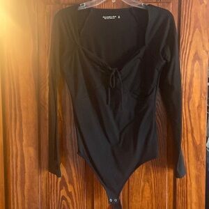 Abercrombie long sleeve black bodysuit